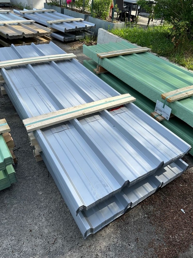 Bac acier RAL 9006 (gris alu)